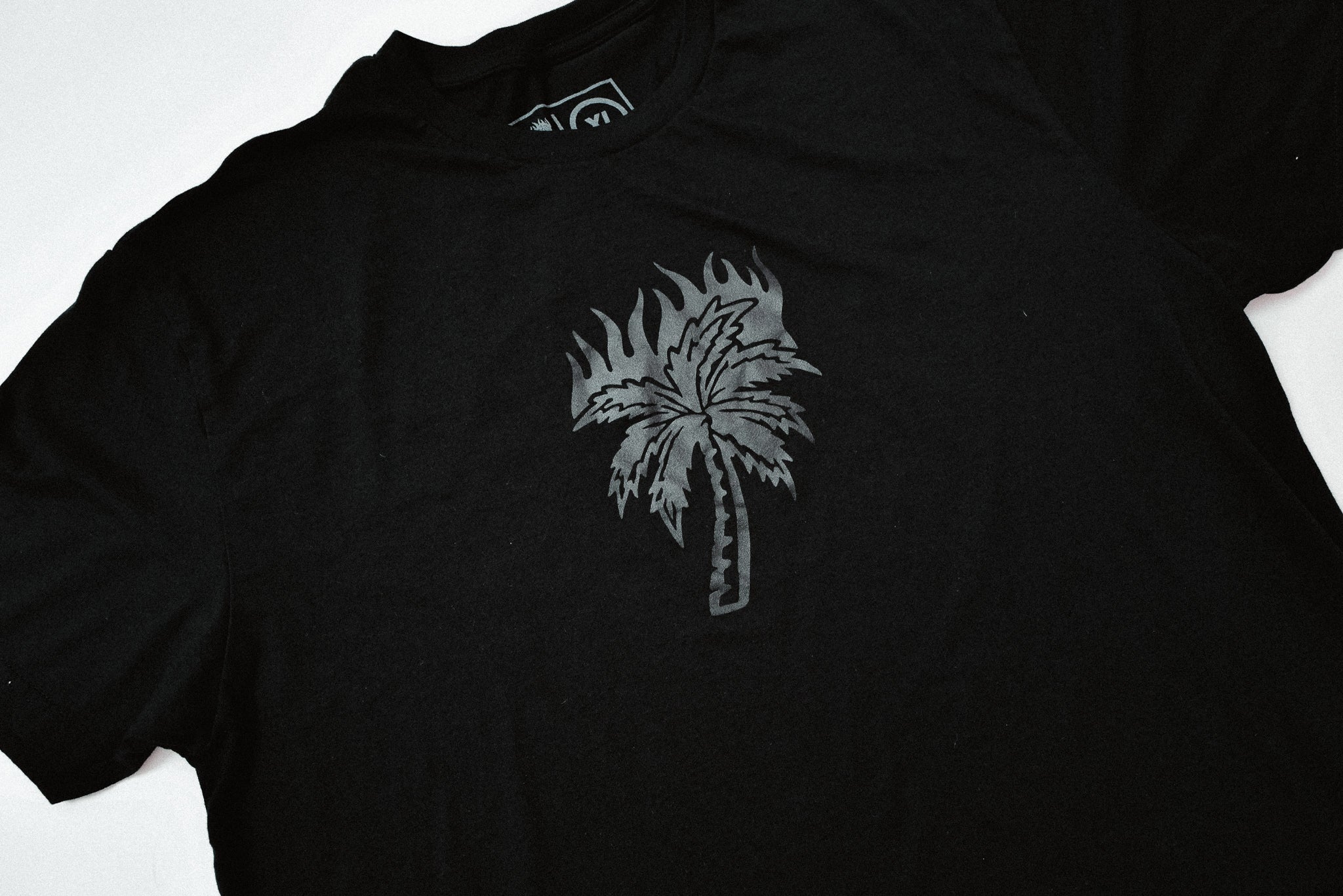 PALMS ON FIRE (BLACK ON BLACK)