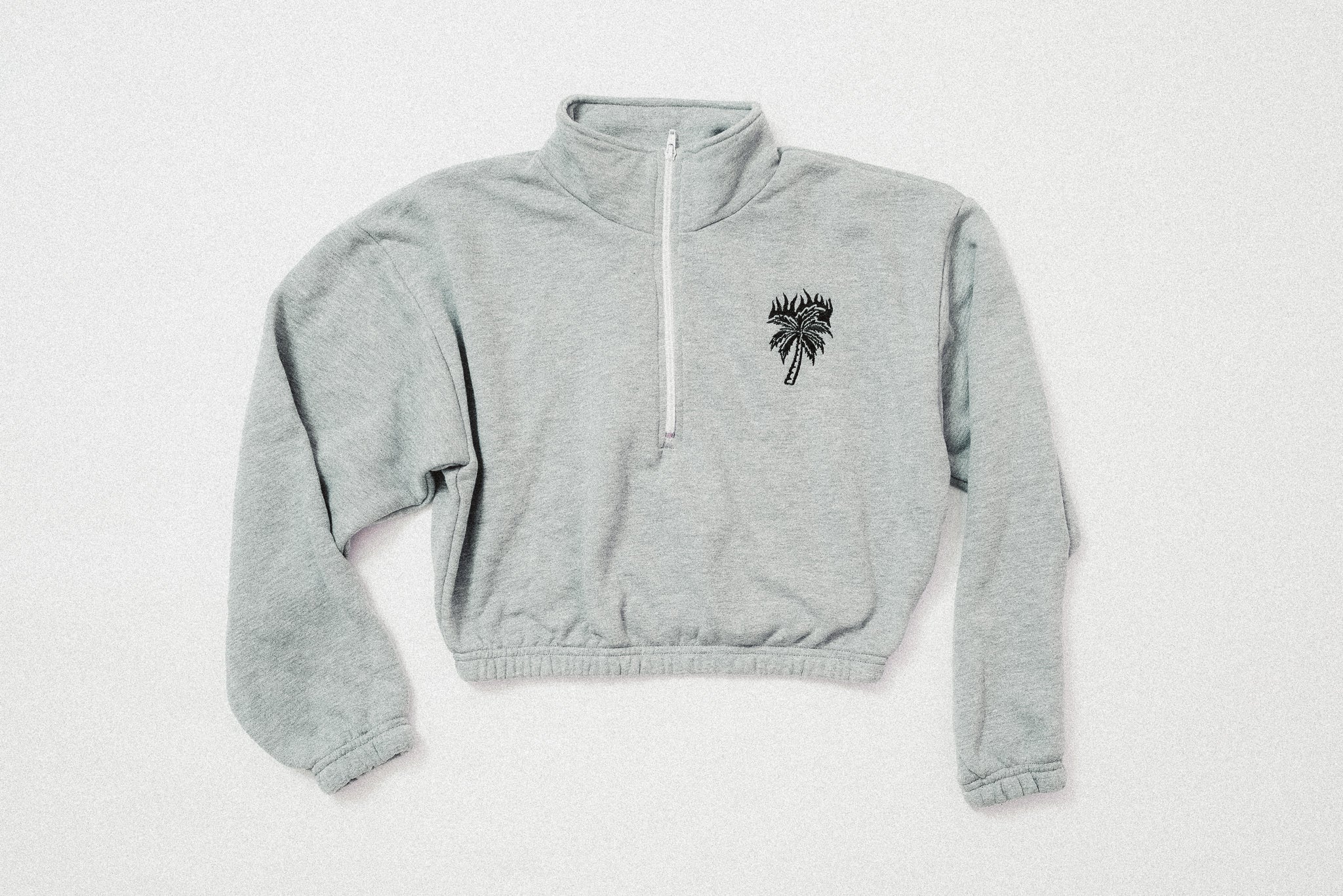 PALM ON FIRE CROP 1/4 ZIP