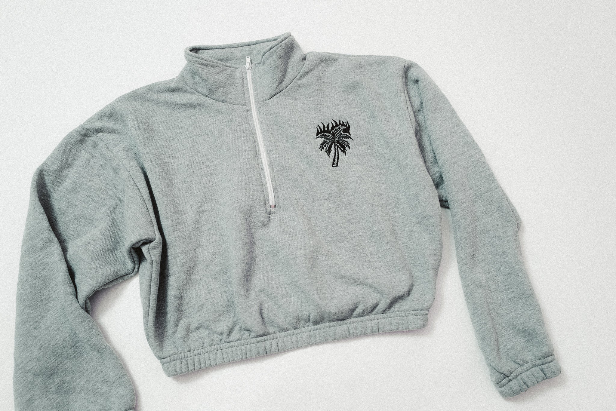 PALM ON FIRE CROP 1/4 ZIP