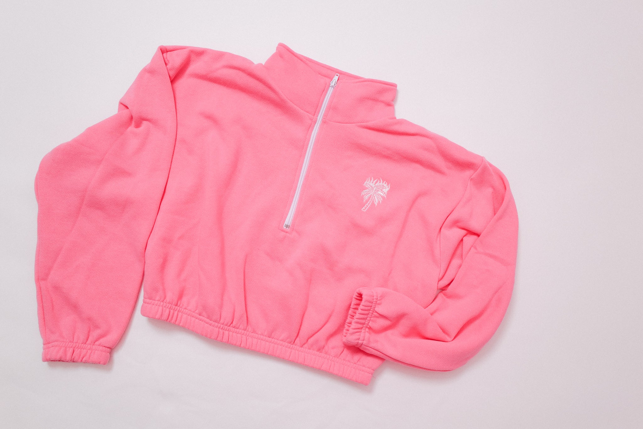 PALM ON FIRE CROP 1/4 ZIP